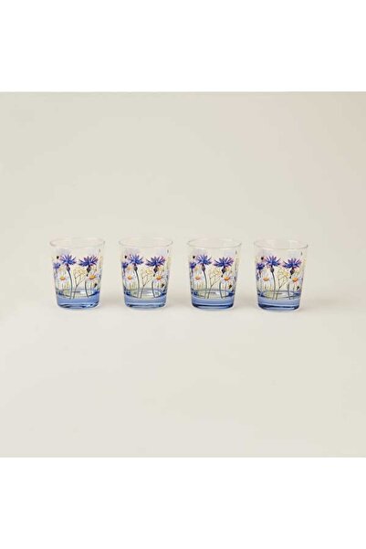 Rakle Cornflower 4'lü Meşrubat ve Su Bardağı - Renkli - 275 ml