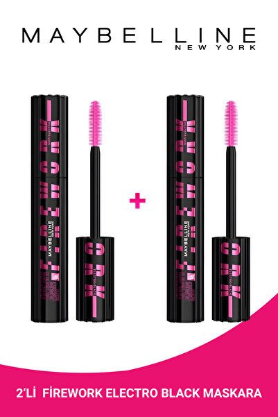 Maybelline New York Lash Sensational Firework Electroblack Maskara x 2 Adet