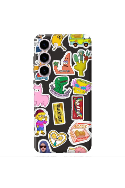 Other Samsung S23 Plus best cartoons Black Colored Silicone TPU Θήκη