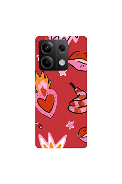 Other Xiaomi Redmi Note 13 5G Snake heart Red Colored Silicone TPU Θήκη