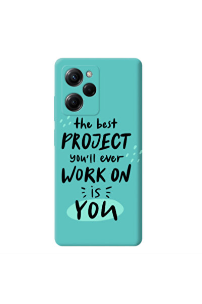 Other Xiaomi Poco X5 Pro The Best Project Turquoise Colored Silicone TPU Θήκη