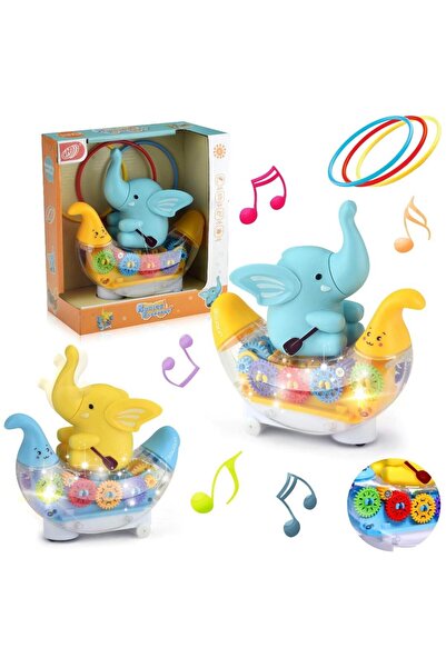Trifox Figurina interactiva elefant in barca multicolor 20x22cm