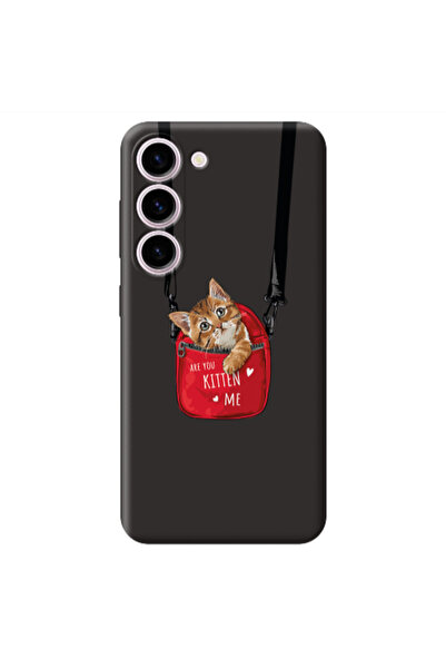 Other Samsung S23 Plus Are you kitten Black Colored Silicone TPU Θήκη