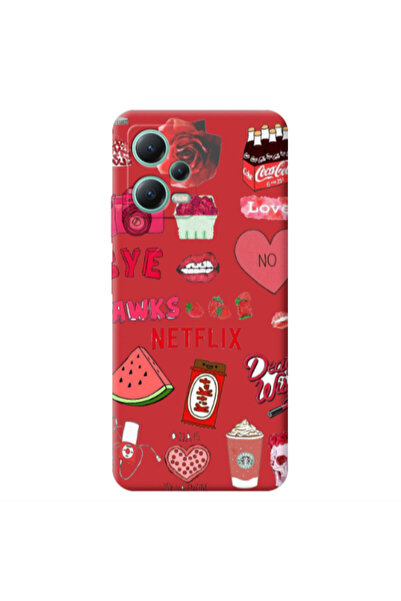 Other Xiaomi Redmi Note 12 Pro 5G pizza is my valentine Red Colored Silicone ...