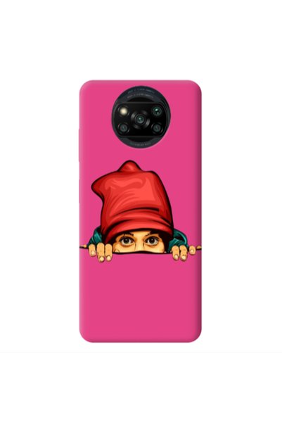 Other Xiaomi Poco X3 /X3 Pro Hidden Girl Fuchsia Colored Silicone TPU Θήκη