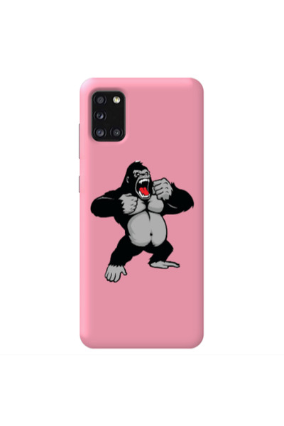 Other Samsung A41 Angry Gorilla2 Pink Colored Silicone TPU Θήκη