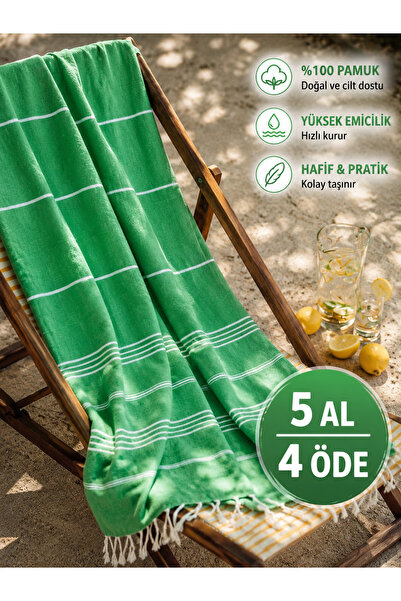MaVaux Peshtemal cu dungi |   Bumbac - Cu franjuri naturali |   Plajă, Piscin...