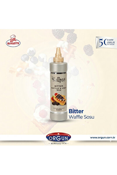 ORGUN GIDA Kalipso Gerçek Bitter Çikolata 850 Gr Waffle & Krep Sos