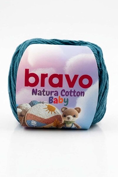 Bravo Natura Cotton Baby %100 Pamuk Amigurumi, Punch ve Bandana Örgü İpi 50 g...