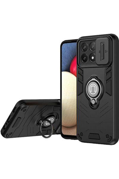 OEM Camshield Υβριδική Πίσω Θήκη Μαύρη (Poco X6 Pro) Κωδικός: 01XIA3312