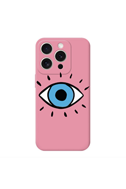 Other Apple Iphone 16 Pro Shining Eye Pink Colored Silicone TPU Θήκη