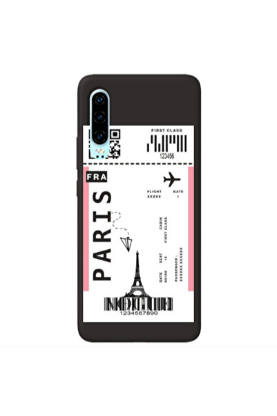 Other Huawei P30 Paris FRA Black Colored Silicone TPU Θήκη