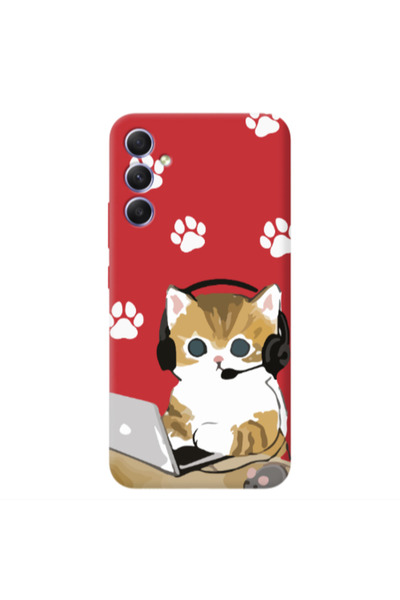 Other Samsung A25 Call Center Red Colored Silicone TPU Θήκη