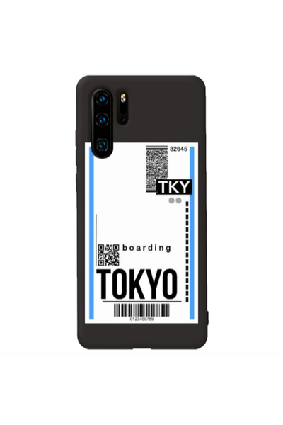 Other Huawei P30 Pro Tokyo Boarding Black Colored Silicone TPU Θήκη