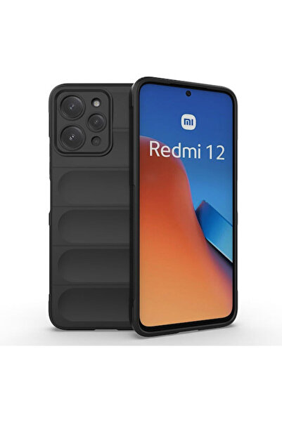 OEM Αντιχαρακτική Πίσω Θήκη Σιλικόνης Μαύρη (Redmi 12 4G / Redmi 12 5G) Κωδικ...