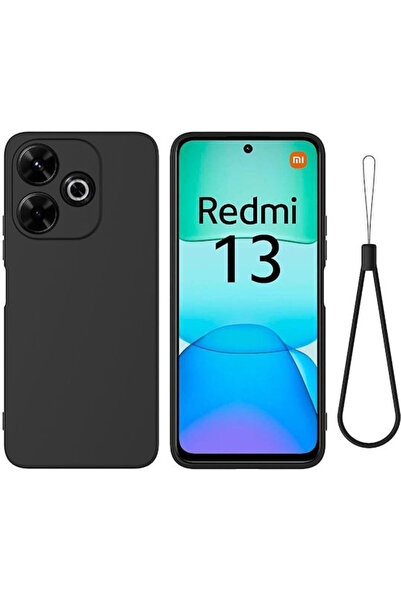 OEM Κάλυμμα Πλάτης με Λουράκι Μαύρο (Redmi 13 / Poco M6 4G) Κωδικός: 01XIA3311