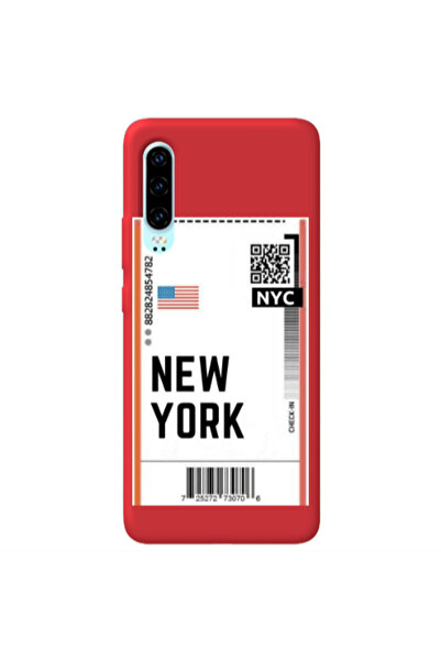 Other Huawei P30 New York NYC Red Colored Silicone TPU Θήκη