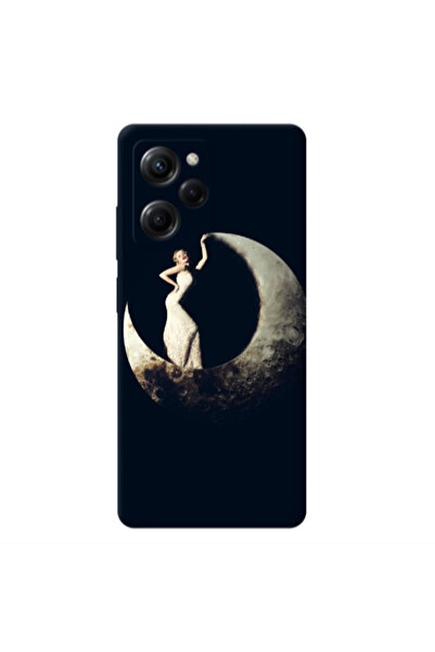 Other Xiaomi Poco X5 Pro Woman in moon Transparent Silicone TPU Θήκη