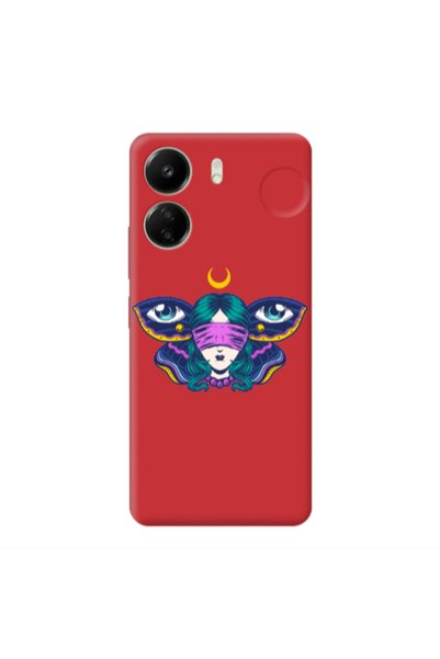 Other Xiaomi Redmi 13C Eye in my ear Red Colored Silicone TPU Θήκη