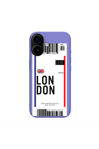 Other Apple Iphone 16 plus London Arrival Purple Colored Silicone TPU Θήκη
