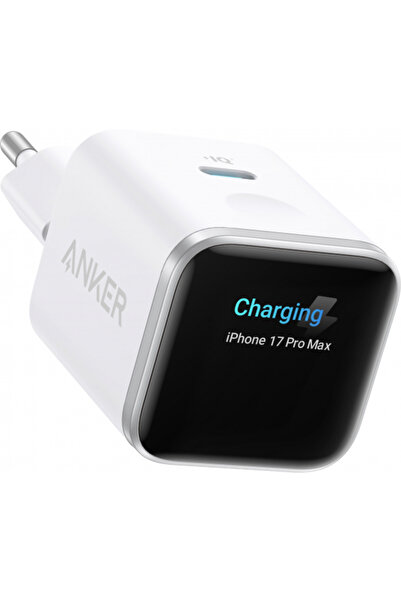 Anker Incarcator Retea Nano Display, 45W, 3A, 1 x USB-C, Alb A121DG21