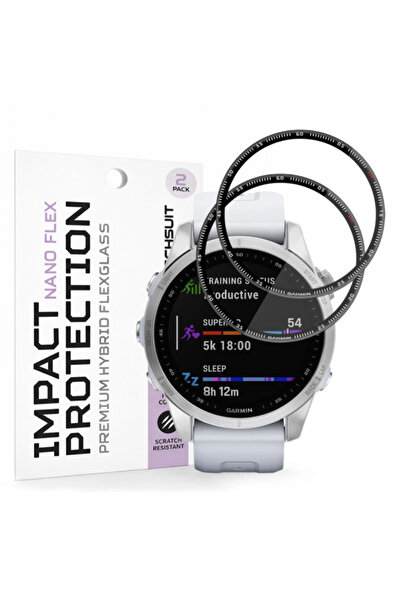 Techsuit Folie Protectie Nano Flex pentru Garmin Fenix 7S, Set 2 bucati, Plas...