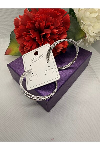 XUPING JEWELRY أقراط فولاذية من سلسلة KUYUM بتصميم حلزوني مرصع
