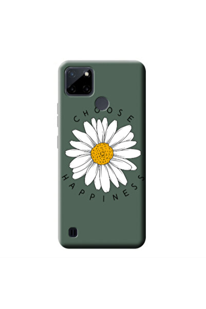 Other Realme C25Y Chose Happines Dark Green Colored Silicone TPU Θήκη
