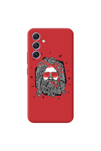 Other Samsung A55 Cool glasses Red Colored Silicone TPU Θήκη