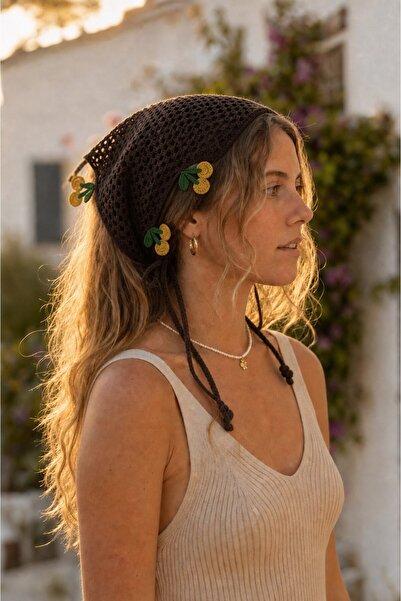 destini Women's Knitted Bandana Hair Bandana Waist Bandana Granny Square Bandana