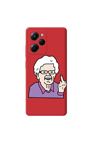 Other Xiaomi Poco X5 Pro Crazy Granny Red Colored Silicone TPU Θήκη