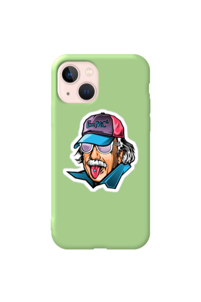 Other Apple iPhone 13 Einstein Light Green Colored Silicone TPU Θήκη