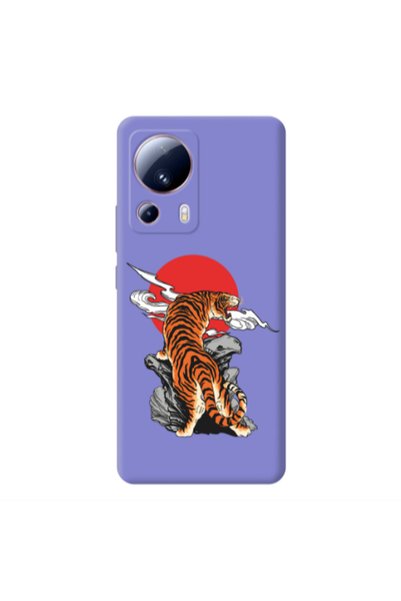 Other Xiaomi Mi 13 Lite Angry Gorilla Purple Colored Silicone TPU Θήκη