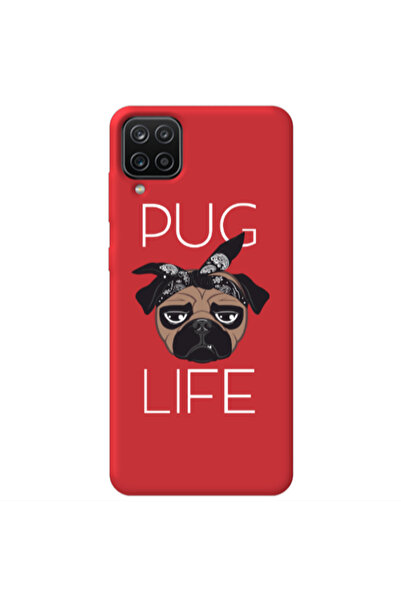 Other Samsung A12 Pug Life Red Colored Silicone TPU Θήκη
