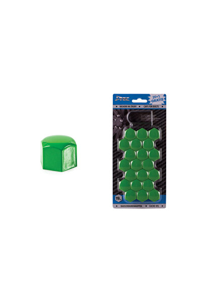 OEM Set of 19 mm stud caps, Green
