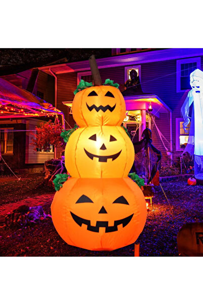 GGEROU Halloween Decorations Inflatable Pumpkin Lights,1.2m Pumpkins Stacked ...