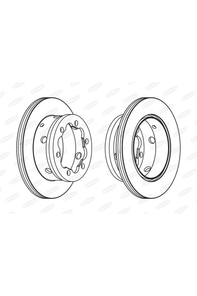 BERAL Set 2 Discuri Frână MERCEDES-BENZ SPRINTER 2-t/SPRINTER 3-t/SPRINTER 4,...