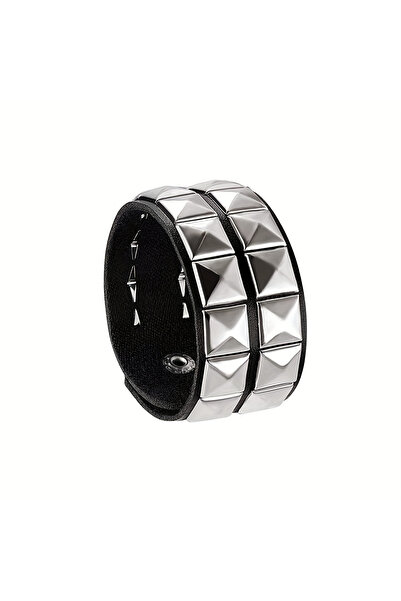 Choice 2 Row Of Rivets New Punk Hip-Hop Gothic Nail Bracelet Rivets Casual Co...