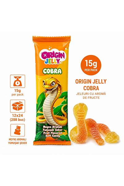 JEL ORIGIN JELEURI CU FORMA COBRA 15 GR (12X24=288BUC)