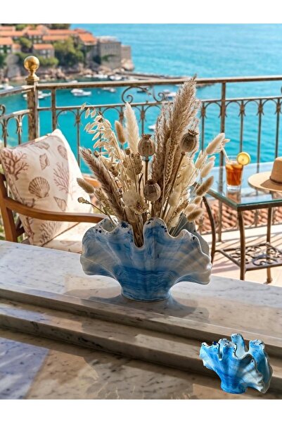 Art-ı Prime Dizayn XXL Concrete Oyster Vase and Multi-Purpose Decorative Obje...
