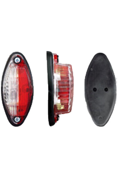 RapidAuto Lampa gabarit Universal, 12/24V,45x105x35mm, rosu-alb, omologare EC...