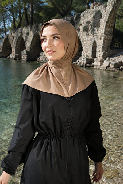 armonika Women's Mink Halter Neck Hijab Swimsuit Scarf Arm-26Y001031