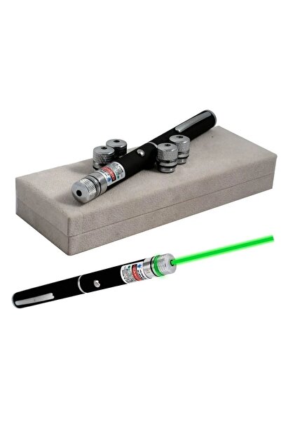 DahaUygunYok Pilli 5 BAŞLIKLI YEŞİL LAZER 100mW 532nm 8KM MENZİL GREEN LASER ...
