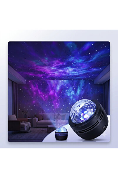 TeknoEser Galaxy Projektör Sensör Lamba LED Gece Lambası Hareket Sensörlü Ren...