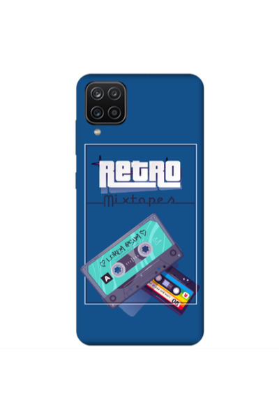 Other Samsung A12 Mixtapes Blue Colored Silicone TPU Θήκη