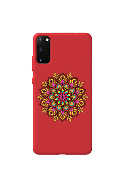 Other Samsung S20 Mandala D6 Red Colored Silicone TPU Θήκη