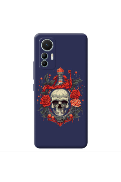 Other Xiaomi Mi 12 Lite Flower head Dark blue Colored Silicone TPU Θήκη