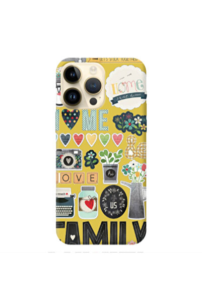 Other Apple iPhone 13 Pro Max Family love home Yellow Colored Silicone TPU Θήκη