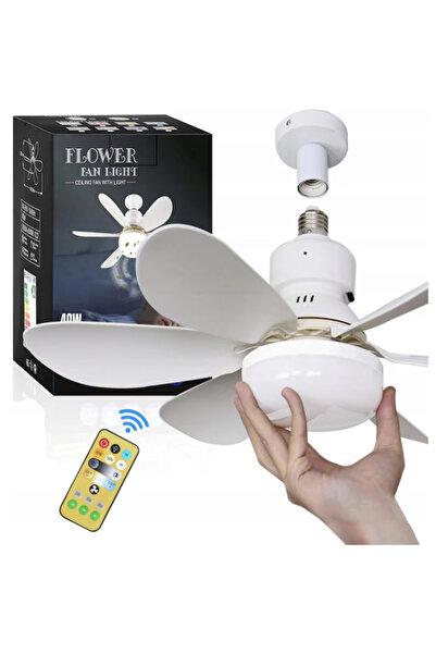 OEM Ventilator de tavan cu iluminare LED – 3 trepte de viteză, telecomandă, p...