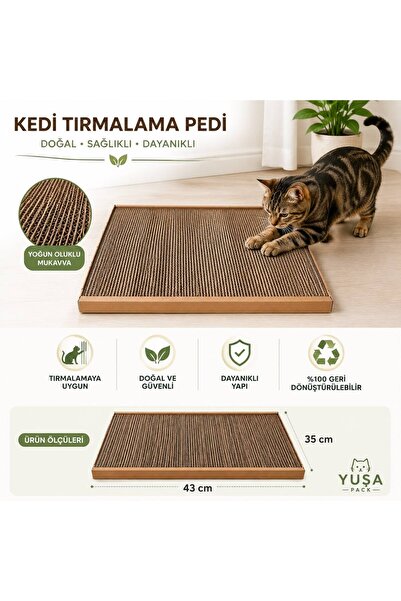 YUŞA PACK Cat Scratching Cardboard